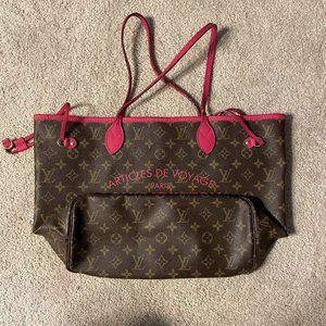 LOUIS VUITTON Limited Edition Monogram Pink Neverfull MM